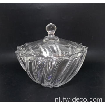 Clear Crystal Candy Glass Jar met deksel